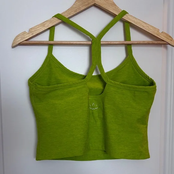 Lime Green Racerback Tank Bra Beyond Yoga - Picture 3 of 3